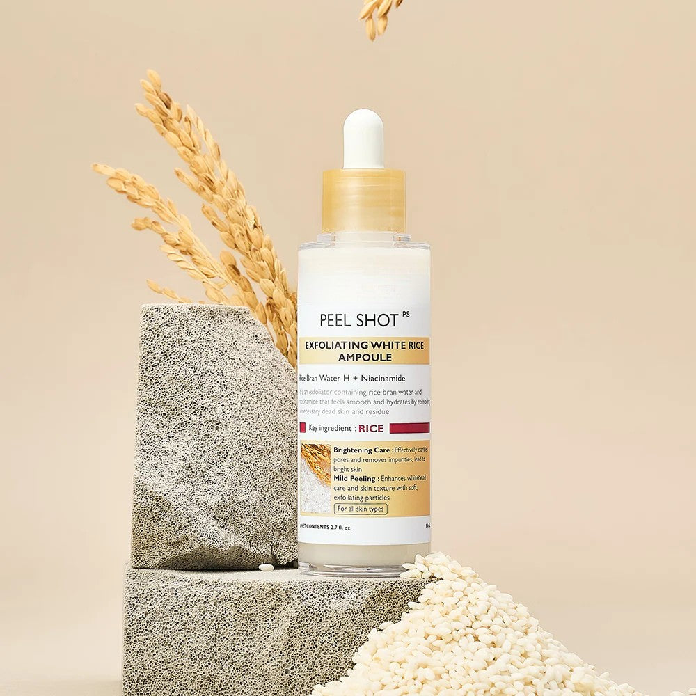 White Peel Shot Glow Rice Ampoule