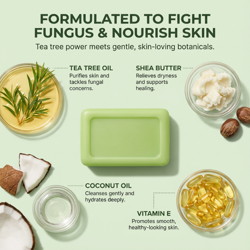 Natural Tea Tree Oil Soap Bar | Vegan Deep Cleansing